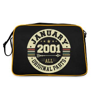 January 2001 - Birthday in January 2001 - Retro Bag - black/gold - Back