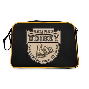 Funny Whiskey Whisky Drinker Vintage Saying - Retro Bag - black/gold - Back