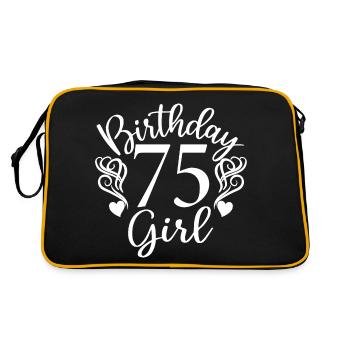 75e anniversaire Femmes Son anniversaire Fille 75 ans - Sac Retro - noir/or - Dos