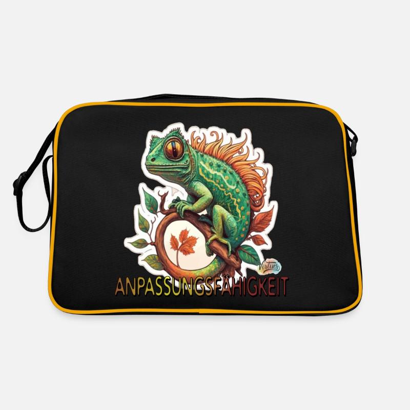 Werte mit Tieren: Anpassungsfähigkeit Retro Tasche