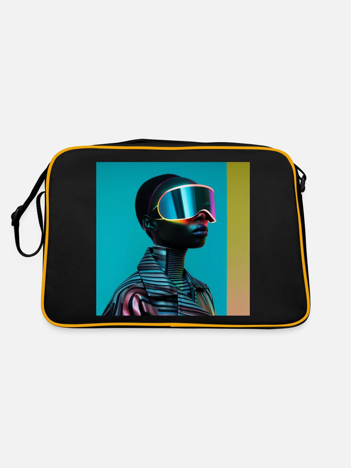Black in the futur - Sac Retro - noir/or - Dos
