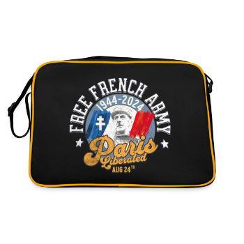 Paris libéré free french army 1944 2024 1 - Sac Retro - noir/or - Dos