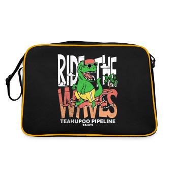 Ride the waves Teahupoo Tahiti - Sac Retro - noir/or - Dos