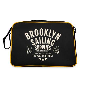 Brooklyn sailing supplies water street - Sac Retro - noir/or - Dos