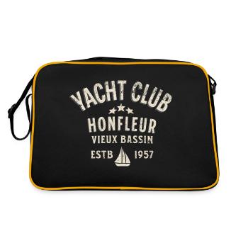 Honfleur yacht club vieux bassin 1 - Retro Bag - black/gold - Back
