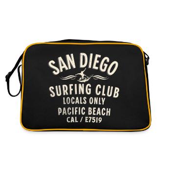 San Diego Pacific beach surfing club - Sac Retro - noir/or - Dos