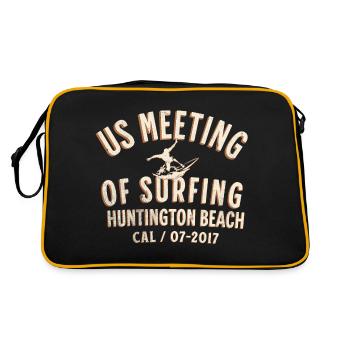 US meeting of surfing Huntington beach - Sac Retro - noir/or - Dos