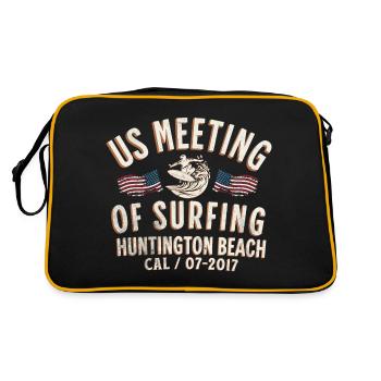 US meeting of surfing Huntington beach 2 - Sac Retro - noir/or - Dos