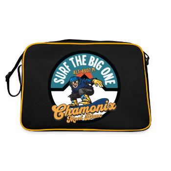 Surf the big one Chamonix Mont Blanc - Retro Bag - black/gold - Back