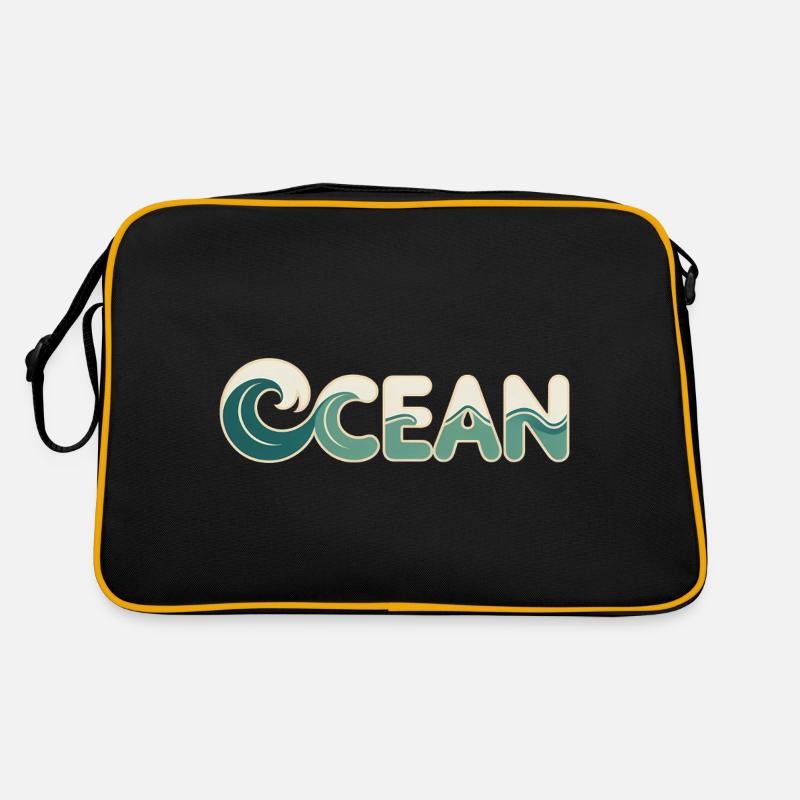 Ozean - Cooles Surfer-Logo Retro Tasche