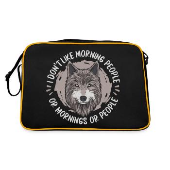 Wolf - Retro Bag - black/gold - Back