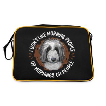Chien de berger anglais - Sac Retro - noir/or - Dos