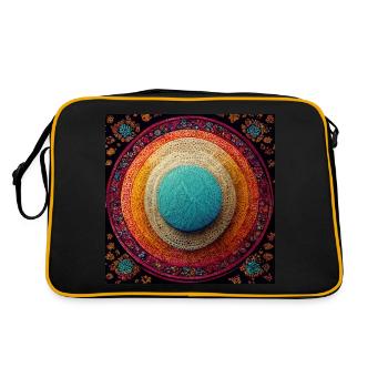 Boho Mandala Abstract - Retro Bag - black/gold - Back