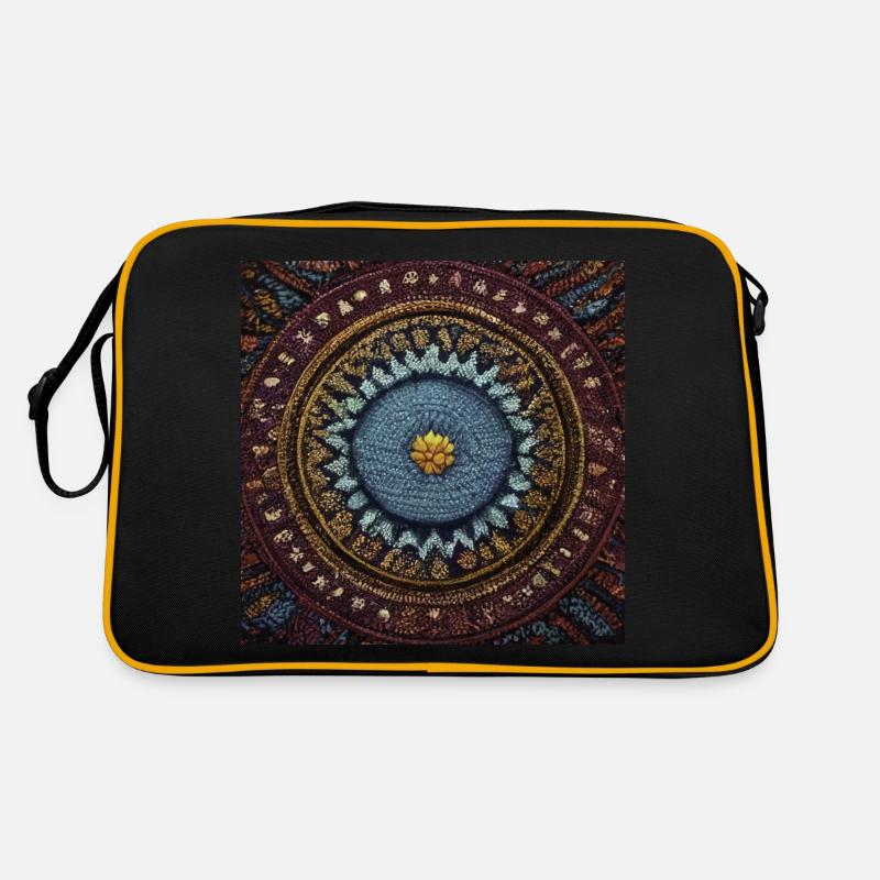 Boho Mandala Abstract - Retro Bag - black/gold