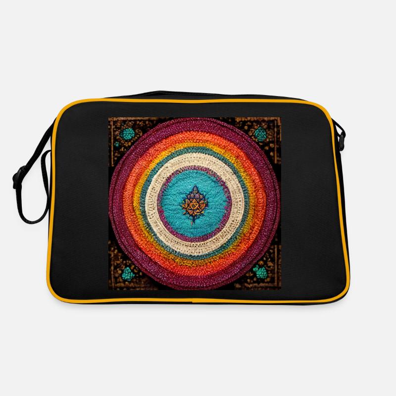 Boho Mandala Abstract - Retro Bag - black/gold