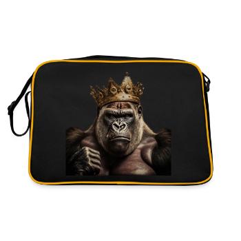 Monkey King Affenkönig Kong King - Retro Bag - black/gold - Back