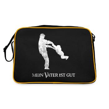 für coole Daddys day - Retro Tasche - Schwarz/Gold - Hinten