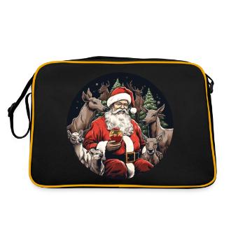 Père Noël au chevreuil et vin chaud - Sac Retro - noir/or - Dos