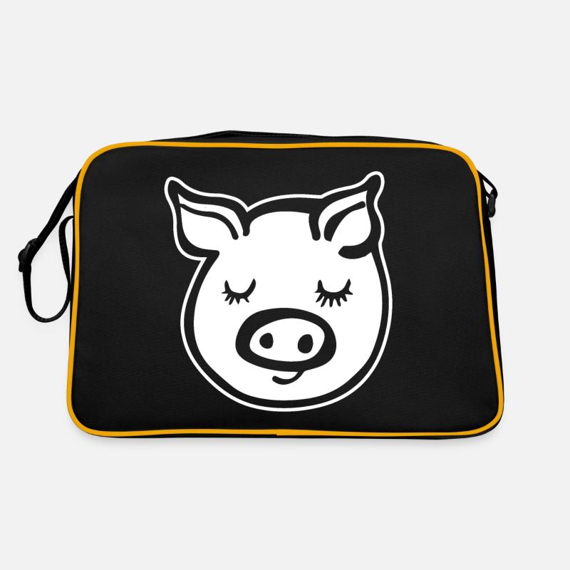 Schwein Schweinchen Retro Tasche