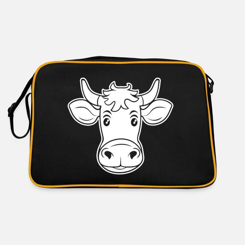 Kuh Kühe Retro Tasche