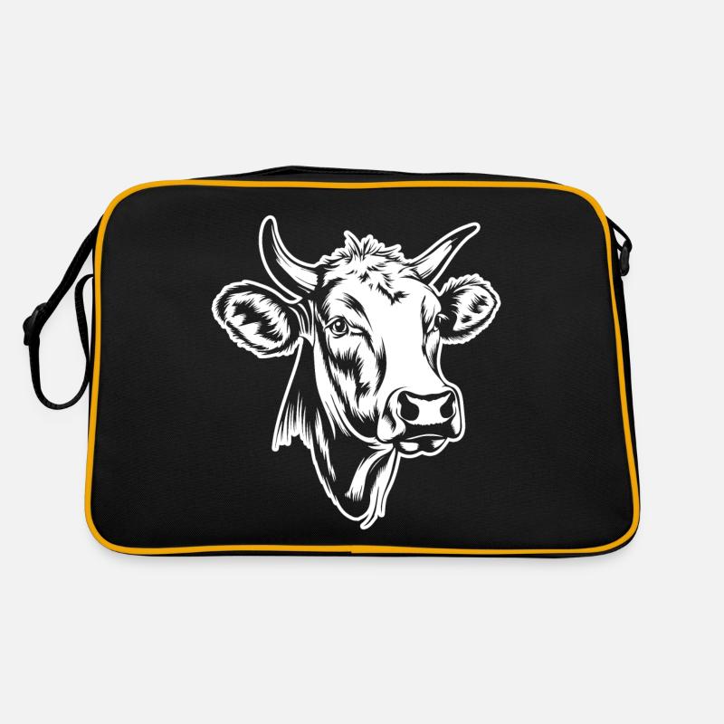 Kuh Kühe Retro Tasche