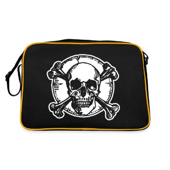 Crâne Pirate - Sac Retro - noir/or - Dos