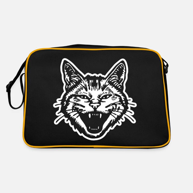 Chat Chats Chat Dame Chat Amoureux Chat Visage Sac Retro