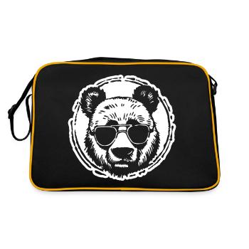 Panda Panda Bear - Retro Bag - black/gold - Back