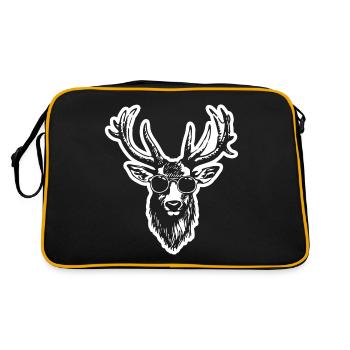 Chevreuil, faon, chevreuil - Sac Retro - noir/or - Dos