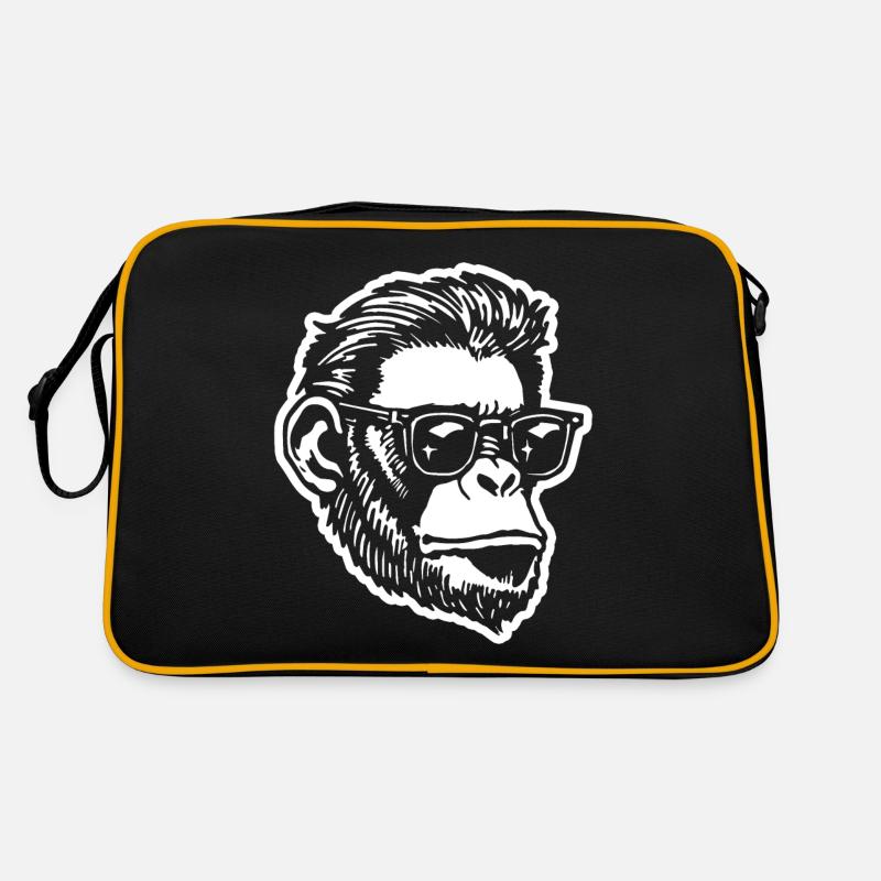 Affe Affen Affengesicht Retro Tasche