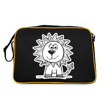 Lion Lion Head - Retro Bag - black/gold - Back