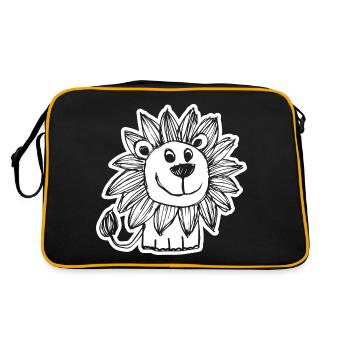 Lion Lion Head - Retro Bag - black/gold - Back