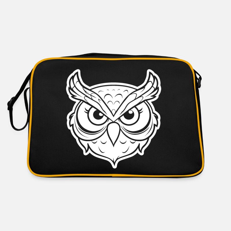 Eule Eulen Vogel Retro Tasche