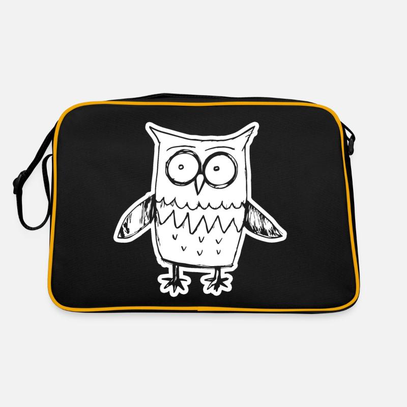 Eule Eulen Vogel Retro Tasche