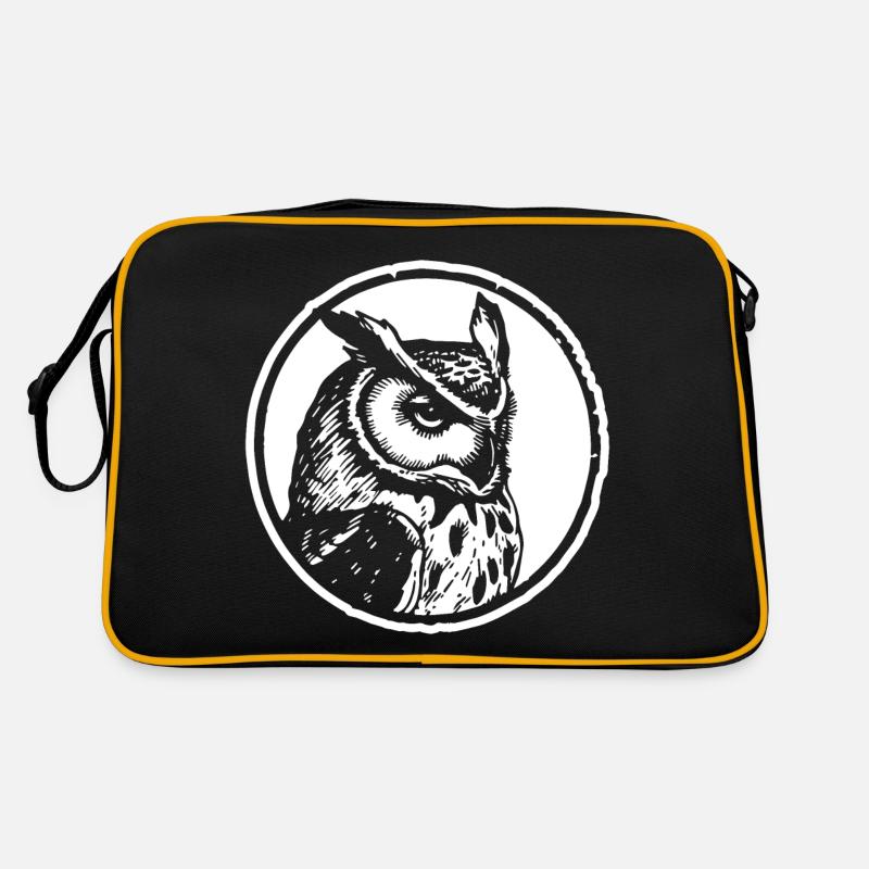 Eule Eulen Vogel Retro Tasche