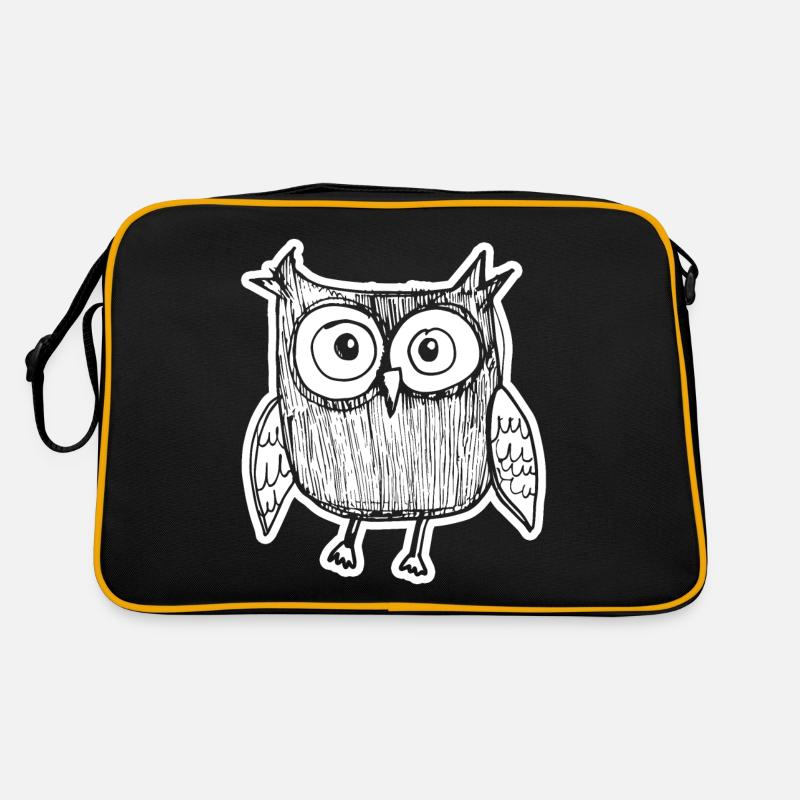 Eule Eulen Vogel Retro Tasche