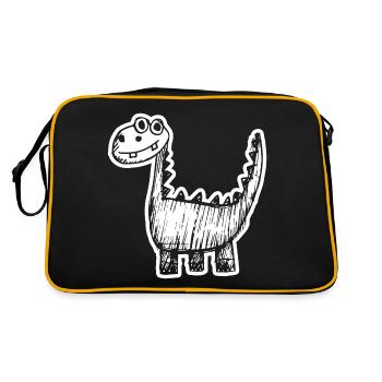 Dinosaure Dino - Sac Retro - noir/or - Dos