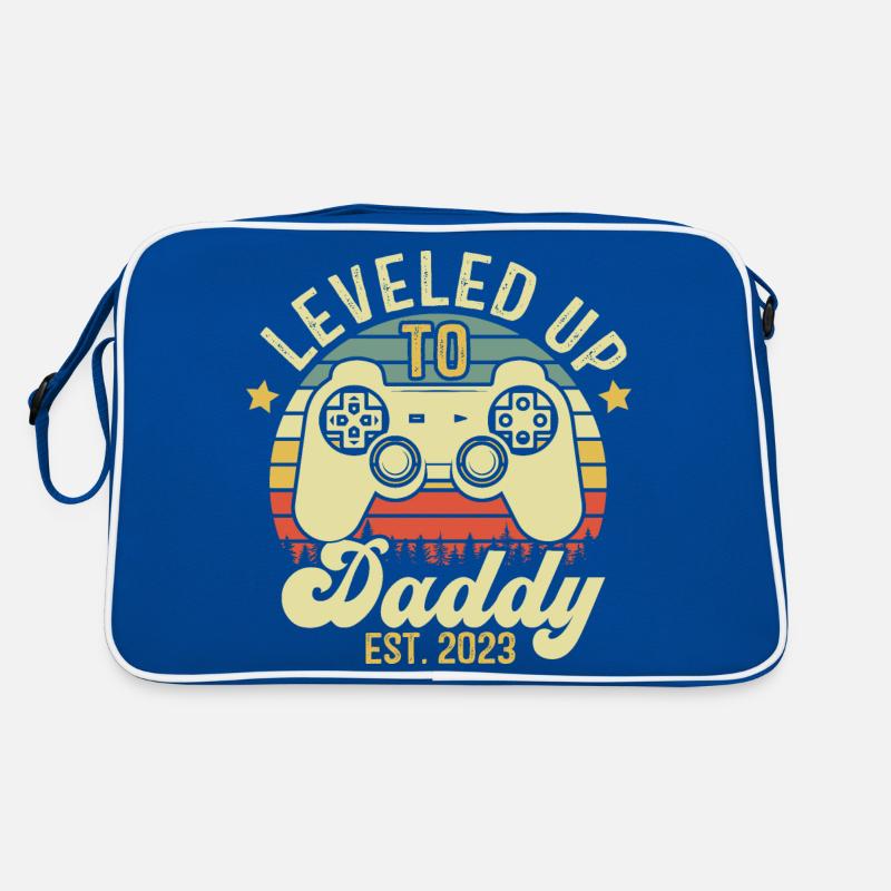 Leveled up to Daddy 2023, Daddy Gift 2023 Retro Bag
