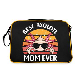 Axolotl Pet | Animals Tail Lurch Gift Idea - Retro Bag - black/gold - Back