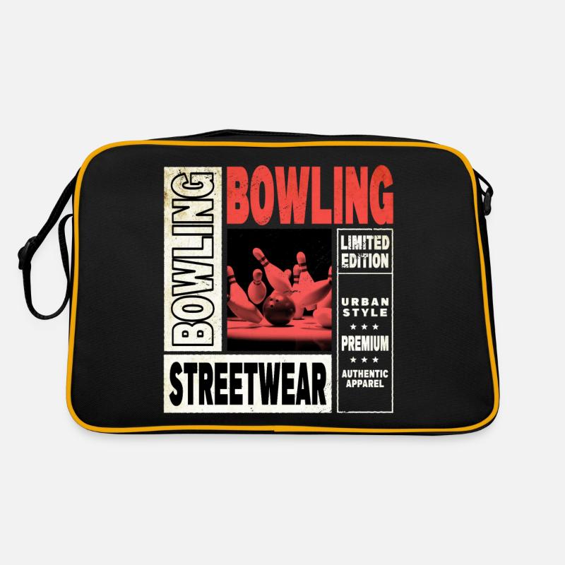 Bowling Bowling Bowling Ball Quilles Joueurs de bowling Sac Retro