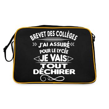 Brevet des Collèges BDC Révision Troisième entrée - Sac Retro - noir/or - Dos