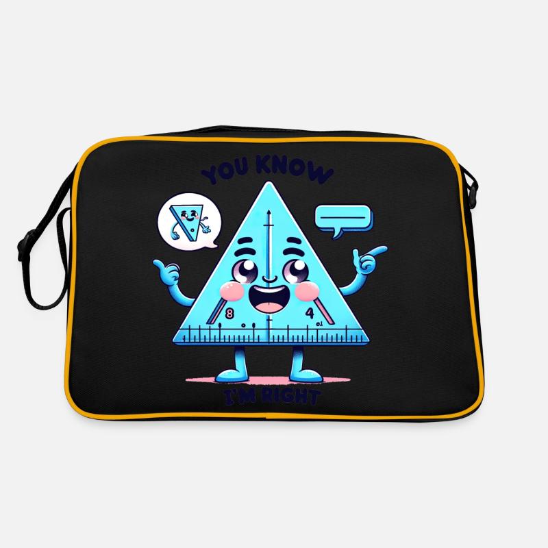 Triangle Ruler's Angle on Fun Retro Bag