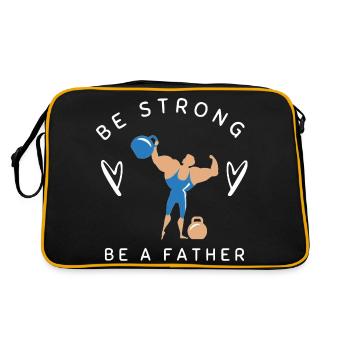 BE STRONG BE A FATHER - Sac Retro - noir/or - Dos