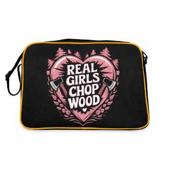 Bûcheron Bûcheron Coupeur de Bois Femmes - Sac Retro - noir/or - Dos