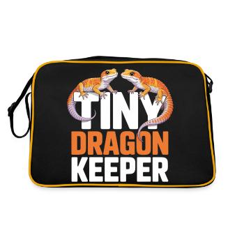 Leopard Gecko Leopard Gecko Reptile Terraristics - Retro Bag - black/gold - Back