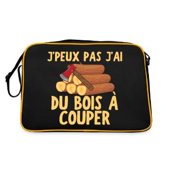 J peux pas j ai du bois à couper - Sac Retro - noir/or - Dos