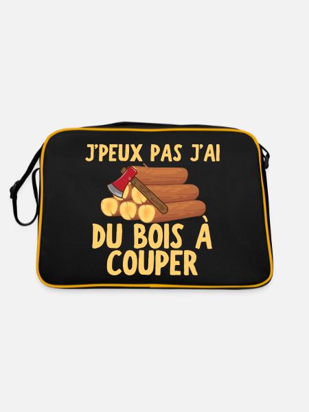 J peux pas j ai du bois à couper - Sac Retro - noir/or - Dos