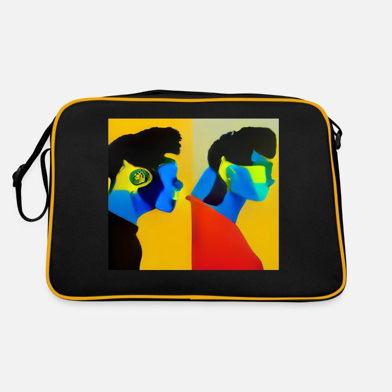 People - Retro Tasche - Schwarz/Gold
