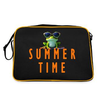 Grenouille heure d’été - Sac Retro - noir/or - Dos