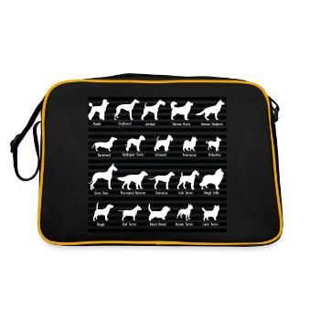 Dog breed names - Retro Bag - black/gold - Back